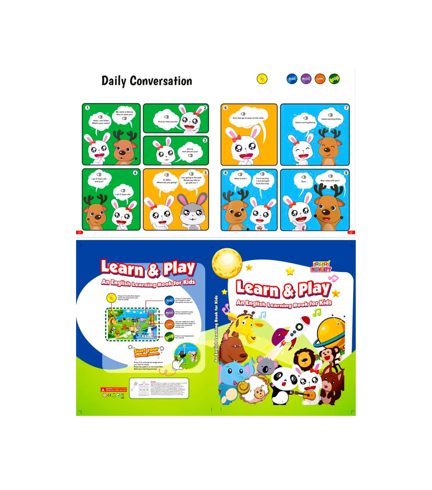 Learn & Play Interactive Sound Book - Brightmind Express