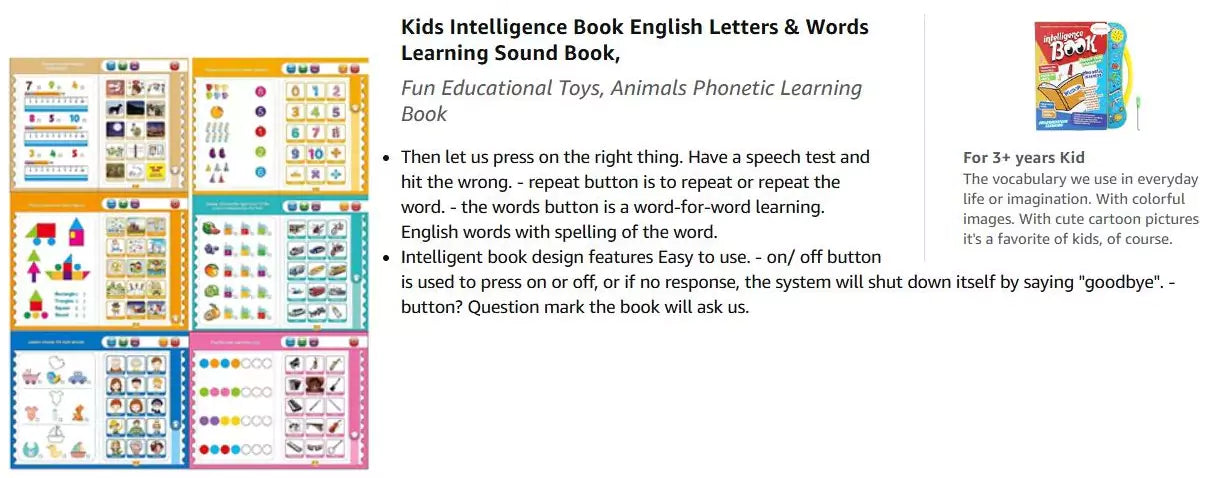 Intelligence Smart Learning Book For Kids - Brightmind Express